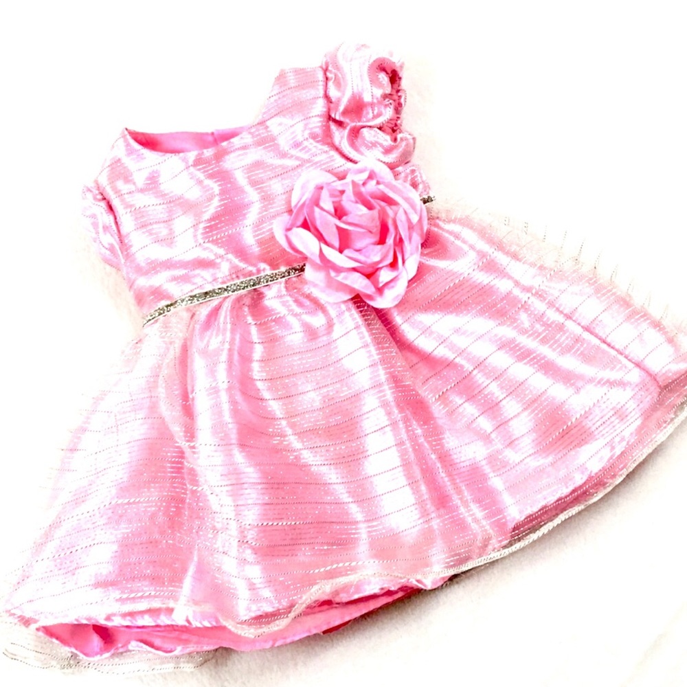 Sweet Heart Rose - Newborn Girl Pink Dress 6-9 Mo.